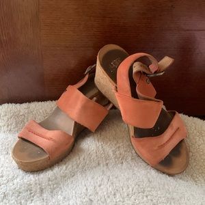 UGG cork platform sandals.